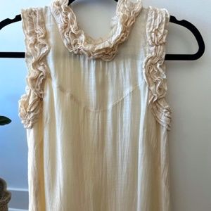 French Connection Blouse with Rose Collar Detail